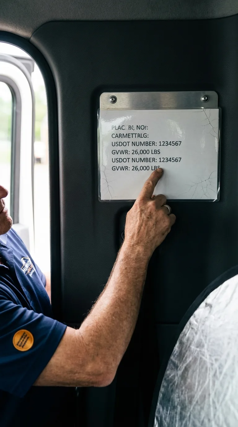 USDOT licensing placard verification in Rio Grande